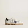 Super-Star Young in nappa con stella stampata e linguetta nera sul tallone