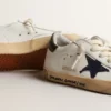 Super-Star Young in nappa con stella stampata e linguetta nera sul tallone