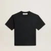 T-shirt in nero lavato con logo rovesciato sul retro - Capsule Jersey