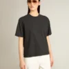 T-shirt in nero lavato con logo rovesciato sul retro - Capsule Jersey