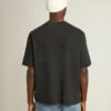 T-shirt in nero lavato con logo rovesciato sul retro - Capsule Jersey