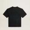 T-shirt in nero lavato con logo rovesciato sul retro - Capsule Jersey