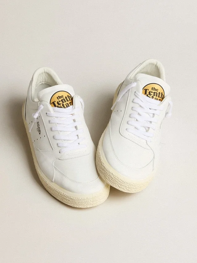 Tenth Star da donna in pelle bianca