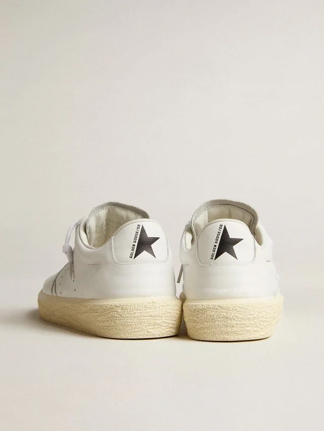 Tenth Star da donna in pelle bianca