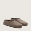 Tierra da donna in pelle scamosciata color kaki