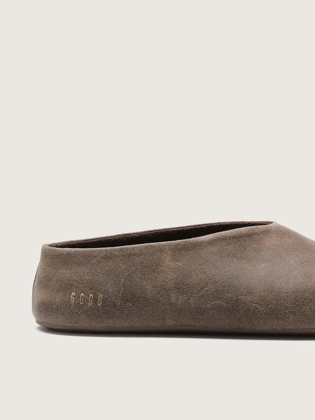 Tierra da donna in pelle scamosciata color kaki