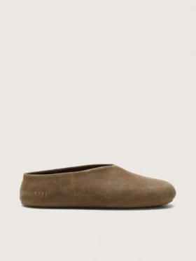 Tierra da uomo in pelle scamosciata color kaki