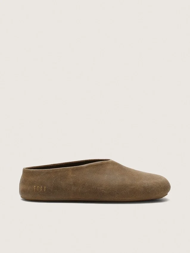 Tierra da uomo in pelle scamosciata color kaki