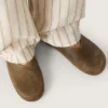 Tierra da uomo in pelle scamosciata color kaki
