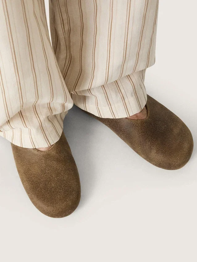 Tierra da uomo in pelle scamosciata color kaki