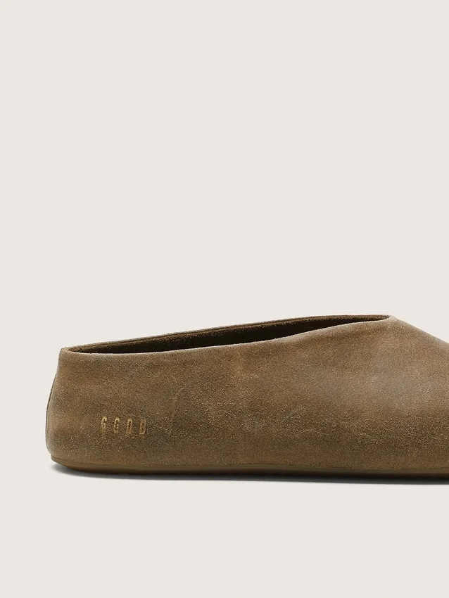 Tierra da uomo in pelle scamosciata color kaki