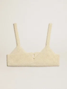 Top da donna con filo di perle