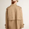 Trench da donna oversize con cristalli