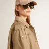 Trench da donna oversize con cristalli
