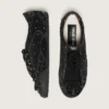True-Star da donna in pelle scamosciata nera con cristalli Swarovski e stella in pelle nera