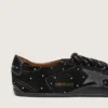 True-Star da donna in pelle scamosciata nera con cristalli Swarovski e stella in pelle nera