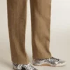 True-Star da uomo con paillettes argentate, stella nera e linguetta sul tallone in pelle argentata