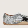 True-Star da donna con paillettes argentate, stella nera e linguetta sul tallone in pelle argentata