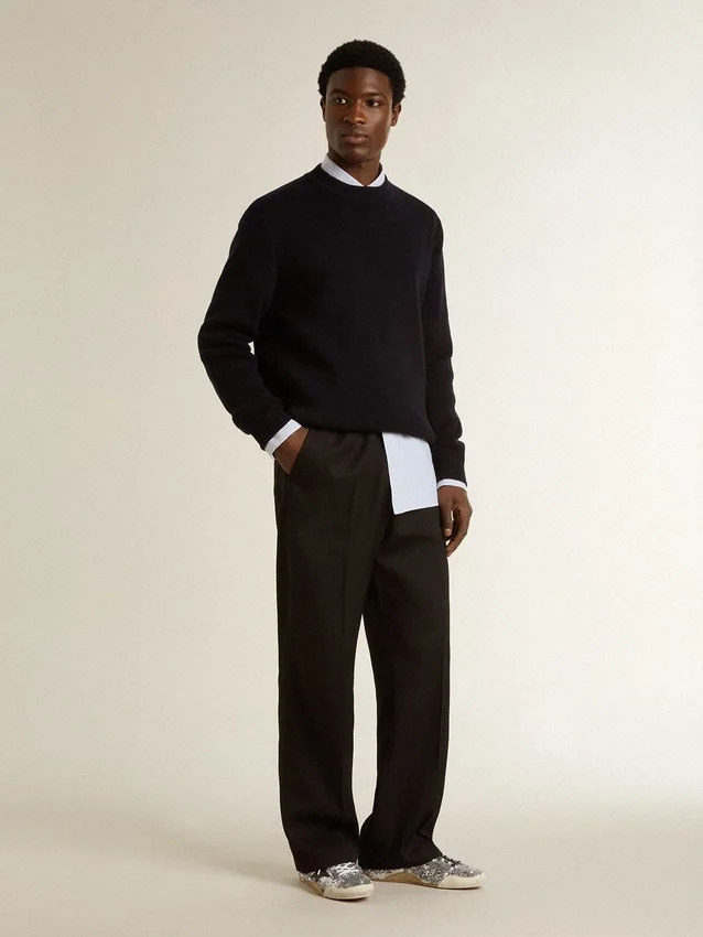 True-Star da uomo con paillettes argentate, stella nera e linguetta sul tallone in pelle argentata