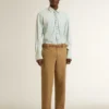 True-Star da uomo in pelle nappa bianca con stella in pelle laminata oro e linguetta sul tallone in pelle scamosciata beige