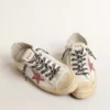 V-Star con stella rosa glitterata e linguetta sul tallone in pelle metallizzata
