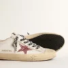 V-Star con stella rosa glitterata e linguetta sul tallone in pelle metallizzata