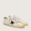 V-Star da donna con stella in pelle scamosciata nera e scritta ricamata