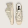 V-Star da uomo in pelle scamosciata grigio tortora con stella in pelle metallizzata argento
