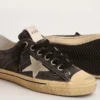 V-Star da uomo in tela nera con stella e tallone grigio ghiaccio