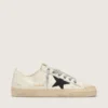 V-Star in pelle nappa con stella in pelle nabuk nera