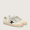 V-Star in pelle nappa con stella in pelle nabuk nera