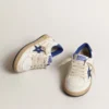 Young Ball Star con stella in pelle metallizzata blu e linguetta sul tallone