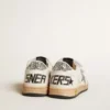 Young Ball Star in nappa con stella glitterata argento e linguetta sul tallone
