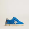 Young Ball Star in pelle scamosciata azzurra con stella e linguetta sul tallone in nabuk grigio