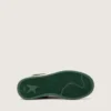 Young Ball Star in pelle scamosciata verde bosco con stella e linguetta sul tallone in pelle color crema