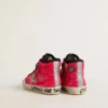 Young Francy con paillettes, stella in pelle scamosciata grigio ghiaccio e lacci con stampa animalier