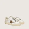 Young Old School in nappa con stella in pelle di pony con stampa leopardata e inserti in pelle